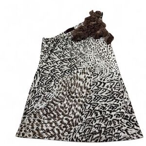 Y2K Animal Print Asymmetrical Top
